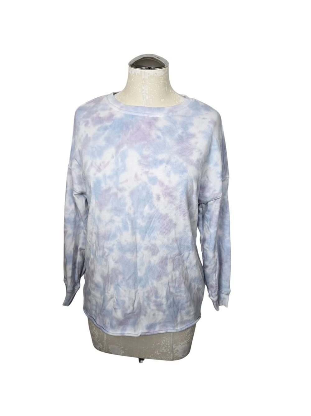 GreenTea Blue Purple Tie Dye Crewneck Sweater S